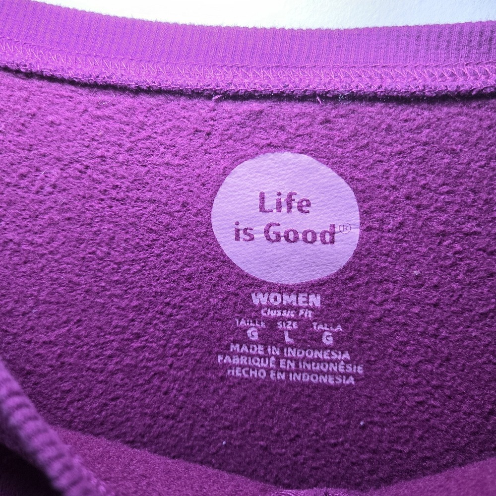 Life Is Good Purple Daisy Graphic Sweatshirt - Picture 3 of 8